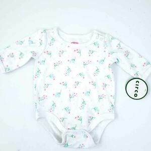 NEW Circo One Piece Outfit Flower Girl Newborn Long Sleeve Floral NB Girls